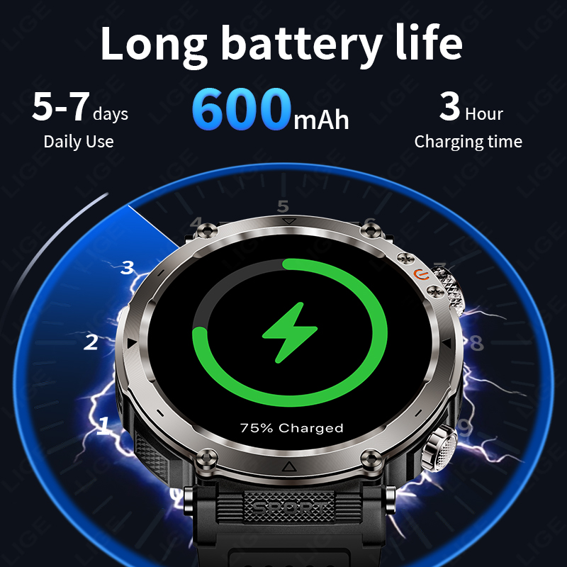 Nuovo Smartwatch Militare da E - Outdoor Sport Smart Watch recensione e prezzo